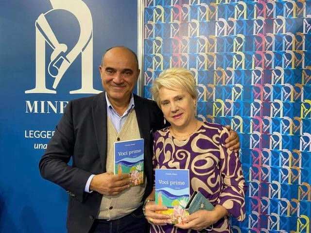 Cinzia Demi a Torino al Salone Internazionale del Libro 2021, con l’editore Roberto Mugavero