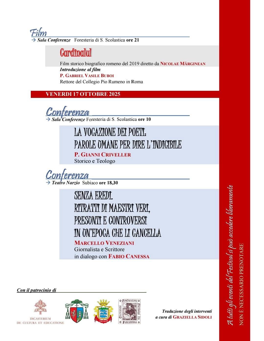 Festival Internazionale di Poesia Subiaco 2025 - Programma Pagina 4